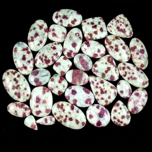 Radha Arts Cabochons de pierres précieuses en quartz tourmaline rose naturelle, à dos plat, formes variées, haute qualité, pour la lithothérapie, 25-45mm - Product Image 1