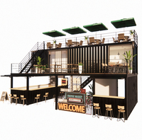 Maisons préfabriquées modulaires modernes à construction rapide en conteneurs de 20 et 40 pieds, à double étage, avec salles de bain, cuisines et bar à domicile