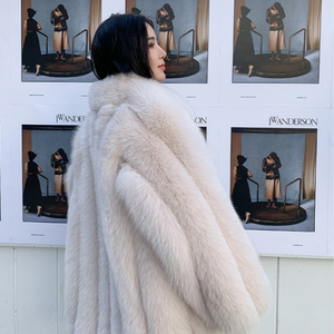 2023 nouveau Style mode femmes manteau de fourrure de renard réel Long moelleux manteau de fourrure hiver chaud véritable fourrure veste - Product Image 5