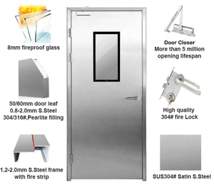 Porte en acier et verre ignifuge avec panneau de <span class=keywords><strong>vision</strong></span>, ouverture latérale, barre anti-panique, 60/120/180 minutes - Product Image 4