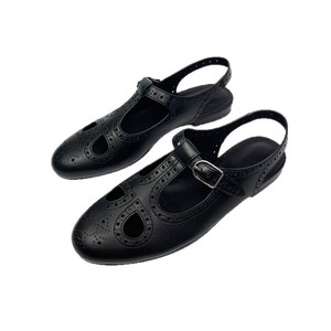 Mary Jane Flats T-Strap Genuine Leather Breathable <b>Closed</b> <b>Toe</b> Solid Color Women's Shoes Flat <b>Heel</b> Casual Wear - Product Image 5