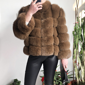 Abrigos de Invierno de Piel Sintética de Zorro para <span class=keywords><strong>Mujer</strong></span> en Tallas Grandes con Manga Desmontable y Tamaño Personalizado en Oferta - Product Image 3