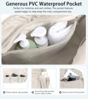 Sacs de voyage gris à logo imprimé très appréciés, sacs de week-end, sacs de sport matelassés de petite taille pour femmes et hommes