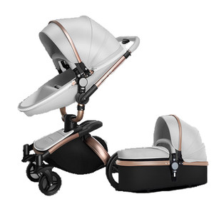 Passeggino A guscio d'uovo piccolo e abbastanza leggero da sedersi o sdraiarsi con un cesto per seggiolino di sicurezza - Product Image 1