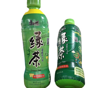 Green Tea Bottle <b>Inflatable</b> Model 6-8 Ft Manual Air Pump Water Resistant Advertising <b>Inflatables</b> - Product Image 4