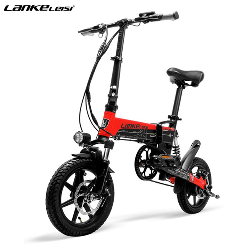 LANKELEISI G10014インチミニ電動自転車36v8.7ah400wリチウム電池