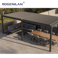 Pergola Bioclimatique Rogenilan Giardino à Toit à Lames Orientables, en Aluminium, pour Extérieur, Gazzebo, Gartenhaus