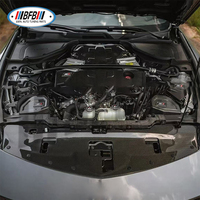 Couverture décorative du compartiment moteur en fibre de carbone sèche, couverture décorative du réservoir d'eau pour Nissan 400Z RZ34, pièces de tuning extérieur