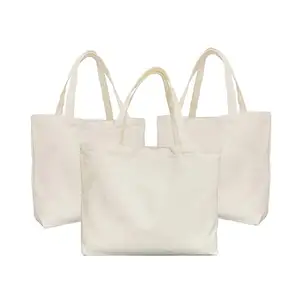 China factory customised printing organic tote shopping bag blank canvas cotton