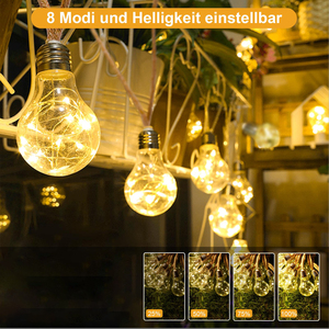 80 LED di alta qualità luci solari per Patio matrimonio padiglione & <span class=keywords><strong>balcone</strong></span> 8 modalità di impostazione esterna <span class=keywords><strong>con</strong></span> IP44 Rating - Product Image 3