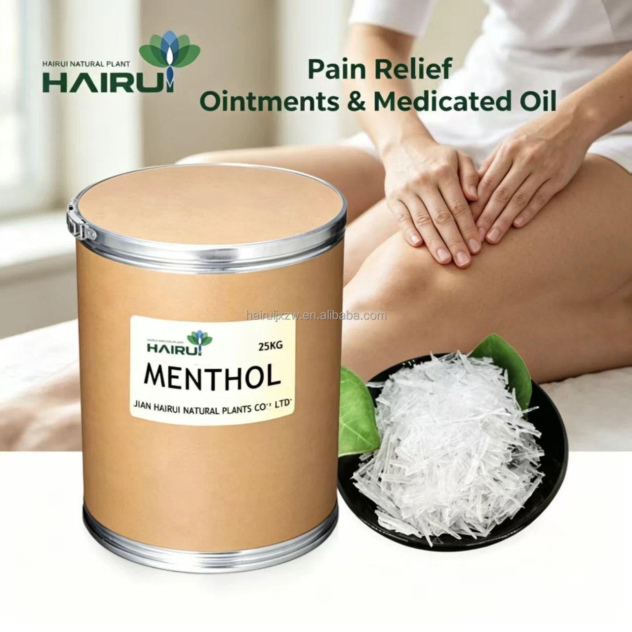 Wholesale High Quality Natural Menthol Used in Pain Relief Ointments & Medicated Oil Factory Direct with MSDS COA
