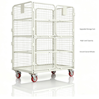 Chariot à roulettes en acier galvanisé pour la logistique d'entrepôt et la manutention des matériaux