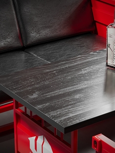 Set da <span class=keywords><strong>Bar</strong></span> in ferro battuto in metallo industriale con Design inciso, tavolo da gioco creativo per <span class=keywords><strong>Bar</strong></span>, Lounge, negozio di tè al latte - Product Image 2