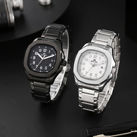 Montre à quartz pour femme de luxe haut de gamme 2024 - Style business tendance, bracelet en cuir italien Ronda, cristal saphir, aiguilles lumineuses