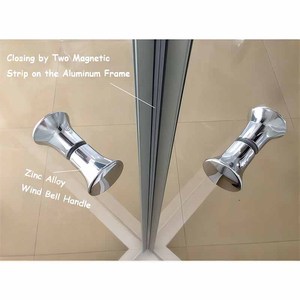 Coin de porte de <span class=keywords><strong>douche</strong></span> carré moderne en verre sans cadre <span class=keywords><strong>Cabine</strong></span> de <span class=keywords><strong>douche</strong></span> transparente - Product Image 6
