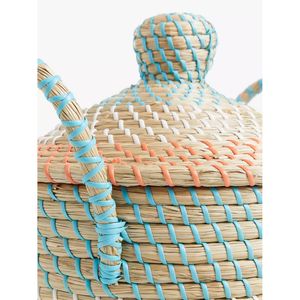 Cesta de Almacenamiento Multifuncional de Jacinto de Agua y Pasto Marino, Elegante, con Tapa, Tamaño y Logotipo Personalizables, Fabricante de Vietnam, Venta al Por Mayor - Product Image 6