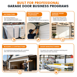 Panneau <span class=keywords><strong>de</strong></span> <span class=keywords><strong>porte</strong></span> <span class=keywords><strong>de</strong></span> <span class=keywords><strong>garage</strong></span> isolé en acier pour projets commerciaux et résidentiels, panneau encastré, couleur personnalisée, certifié CE - Product Image 4