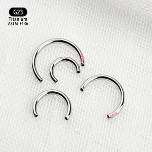 G23 Titanium U Shaped Horseshoe Rod Nose <b>Ring</b> <b>Lip</b> <b>Ring</b> 6mm 8mm 10mm 12mm ASTM F136 Body Jewelry - Product Image 4