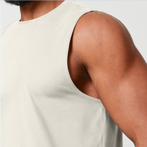 Débardeur de sport pour homme, style européen et américain, sans manches, couleur unie, respirant et anti-transpiration, pour le yoga et le fitness - Product Image 3