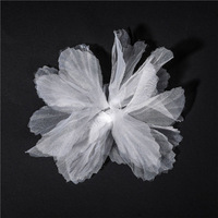 Tissu en maille polyester 3D dégradé, léger et transparent, effet floral dimensionnel pour la décoration de lingerie DIY