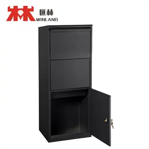 Modern Drop Box With Anti-rust And Anti-theft Design With Letter Slot Standing Parcel Mailboxes