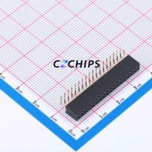 XDM200-2-18-W-6.35-G0 Pin Socket Bent Lead Through Hole,P=2mm Connector 2x18P 2mm Square Hole Right Angle Insert - Product Image 1