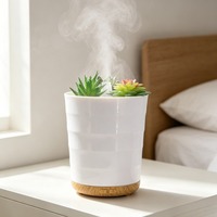 Pengharum Ruangan Plastik OEM Bentuk Pot Bunga, Diffuser Aroma, Pengharum Ruangan Kabut Dingin, Pelembab Udara Tanaman Hijau, Dapat Disesuaikan, Fujian