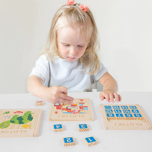 Gioco Huarong Road in Legno con Motivi e Numeri su Entrambi i Lati, Migliora le Capacità Cognitive dei Giovani - Product Image 1