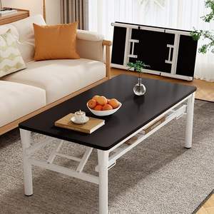 Wood Coffee Table With Storage Shelf For Living Room And Small Spaces - Product Image 4