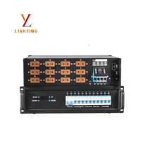 Boîtier d'alimentation intelligent en métal 12 voies, triphasé 380V, réseau DMX512 Art-Net, distributeur de puissance 48KW avec contrôle par relais