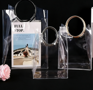 Sac fourre-tout de plage de voyage à bandoulière en PVC transparent grand format personnalisé, écologique et recyclable - Product Image 2