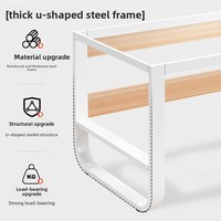 Bureau de travail moderne en PVC simple ; Table d'ordinateur de bureau à combinaison libre ; Poste de travail pour quatre employés