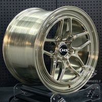 Jantes forgées en alliage d'aluminium HS 18 19 20 pouces pour voitures de course, 5x120, finition dorée polie et givrée pour Corvette C6 C7 C8 Camaro