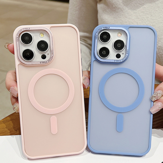 For 16 Camera Bumper Matte Case Magnetic TPU+PC Shockproof Protector with In-Mould Decoration Multiple Colors Available