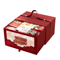 High End Custom Leder griff Prägung Goldfolie gedruckt Logo Geschenk paket Luxus Schublade Geschenk box für Kosmetik Parfüm