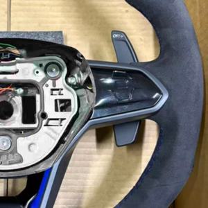 Volant en cuir suédé bleu personnalisé pour Volkswagen Polo MK7 Passat Golf 4 5 6 7 8 GTI <span class=keywords><strong>R</strong></span> <span class=keywords><strong>Line</strong></span> MK5 MK6 MK7 MK8 - Product Image 5