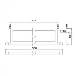 Treemme 40mm moderna mensola da bagno in legno e metallo doccia Caddy in ottone e finitura spazzolata ad angolo montato per alberghi cucine - Product Image 2