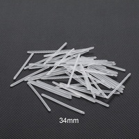 Lot de 50 barres droites en acrylique Bioplast pour remplacement de boucles d'oreilles, accessoires de piercing pour langue, sourcil, lèvre, téton, bijoux