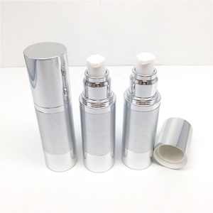 Venta al por mayor de plata 15ml 30ml 50ml acrílico bomba de loción sin aire botella cosmética para suero - Product Image 1