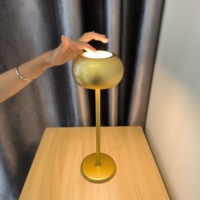 Lampe de table LED rechargeable portable au design breveté, restaurant, variateur d'intensité, capteur tactile, lampe de table en aluminium