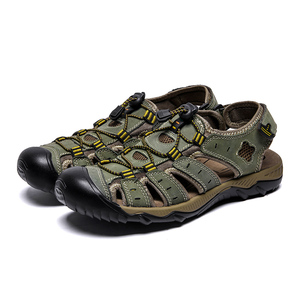 Sandalias Planas <span class=keywords><strong>de</strong></span> Verano 2026, para <span class=keywords><strong>Senderismo</strong></span>, Deportes al Aire Libre, Playa, Punta Cerrada, Transpirables, Antideslizantes, con Cierre <span class=keywords><strong>de</strong></span> Velcro para <span class=keywords><strong>Hombre</strong></span> - Product Image 3