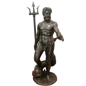 Nghệ thuật đồng tùy chỉnh tượng Hy Lạp cổ đại <span class=keywords><strong>Neptune</strong></span> với cá heo điêu khắc - Product Image 6