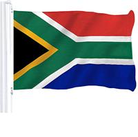 Nouveau drapeau de l'Afrique du Sud en polyester 100D, 3x5 pieds, imprimé recto-verso