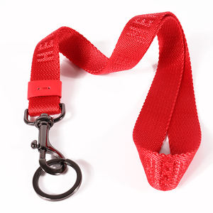 حلقة مفاتيح الحبل النايلون المنسوجة شعار أسود اللون الصلبة الثقيلة طويلة الحبل - Product Image 4