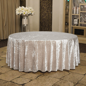 132 inch sang trọng nặng nghiền nát Nhung Vòng Khăn trải bàn rượu sâm banh nhung đám cưới bảng vải - Product Image 1