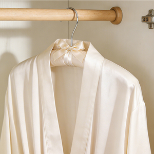 Percha de tela suave de espuma gruesa de seda colorida para vestido de novia, perchas acolchadas de satén para ropa de mujer, vestido de novia - Product Image 2