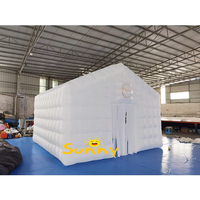 Tente gonflable imperméable, tente disco avec éclairage LED commercial, tente de fête de mariage gonflable pour l'extérieur