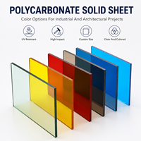 BAKWAY Plaque solide transparente en PC 1220x2440mm, protection UV, panneau plat en polycarbonate pour panneaux de toit de serre
