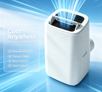 Climatiseur portable 14000 BTU avec roulettes pour un déplacement facile, climatisation et chauffage portables