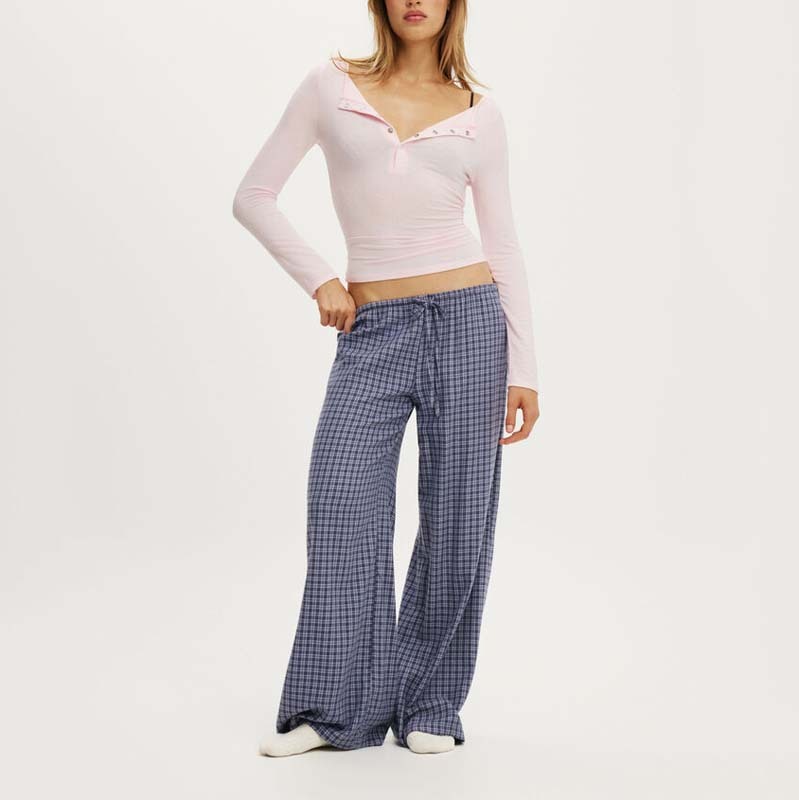 OEM Modal Elastane Henley Long Sleeve Shirt Snap Button Front All Season Loungewear Hip Length Casual Wear Boat Neck Yoga Tops